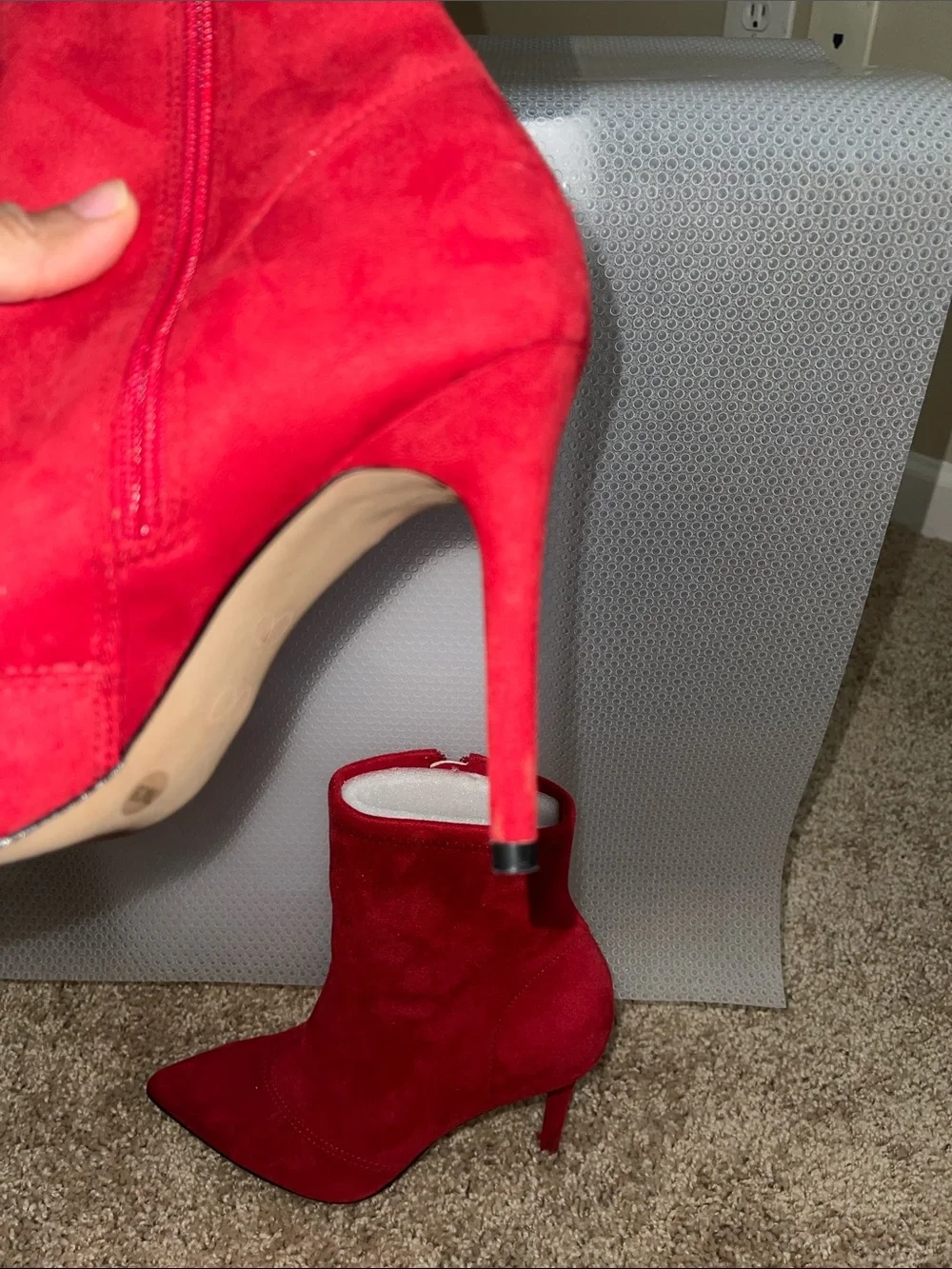 Jessica Simpson Red Pointed Toe Stiletto Booties